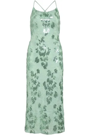 VILA Lentejuelas Vestido Maxi