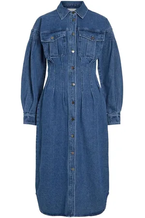 VILA Midi Vestido Vaquero