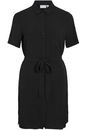 VILA Mangas Cortas Vestido Camisero