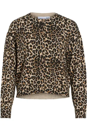 VILA Estampado De Leopardo Chaqueta De Punto