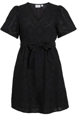 VILA Mangas Cortas Vestido Corto