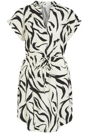VILA Mangas Cortas Vestido Corto