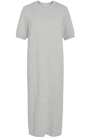 VILA Mangas Cortas Vestido Midi