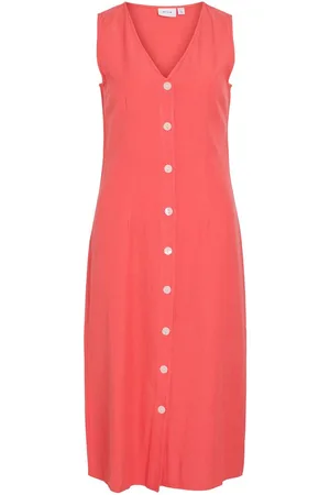 VILA Sin Mangas Vestido Midi
