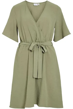 VILA Diseño Corto Vestido Envolvente