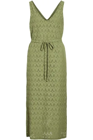 VILA Sin Mangas Vestido Midi