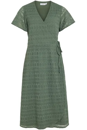VILA Midi Vestido Envolvente