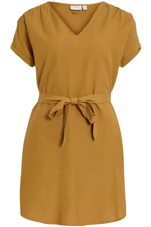 VILA Mangas Cortas Vestido Corto