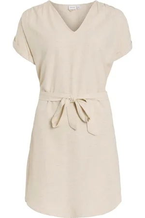 VILA Mangas Cortas Vestido Corto