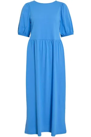 VILA Mangas Cortas Vestido Midi