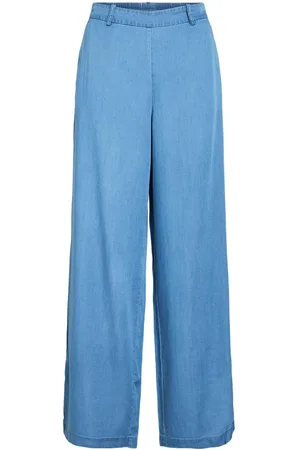 VILA Cintura Alta Pantalones
