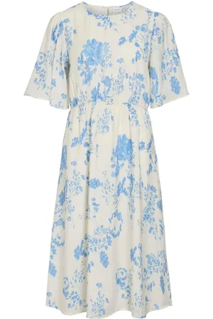 VILA Nnai, Mangas Cortas Vestido Midi