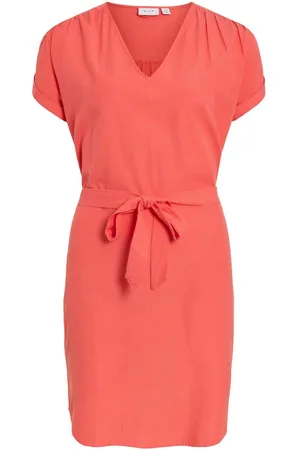 VILA Mangas Cortas Vestido Corto