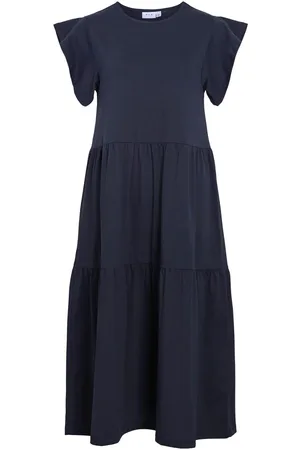 VILA Mangas Cortas Vestido Midi