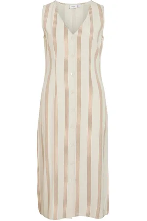 VILA Sin Mangas Vestido Midi