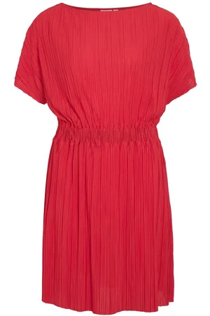 VILA Mangas Cortas Vestido Corto