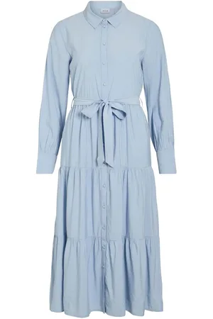 VILA Vialinia Midi Vestido Camisero