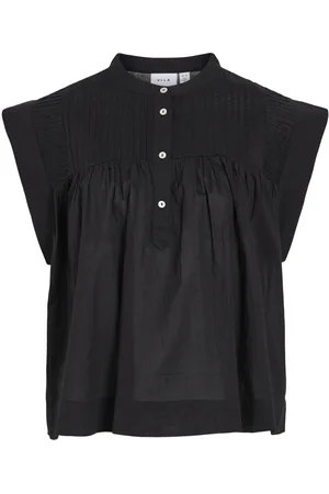 VILA Diseño Corto Camisa Sin Mangas