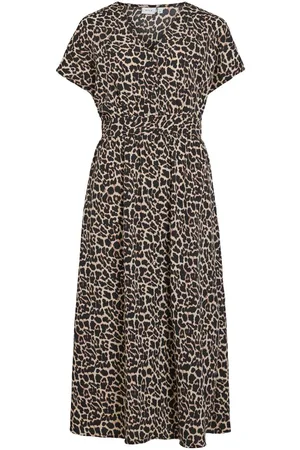 VILA Mangas Cortas Vestido Midi