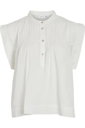 VILA Diseño Corto Camisa Sin Mangas