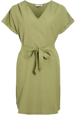 VILA Mangas Cortas Vestido Corto