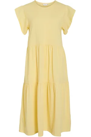 VILA Mangas Cortas Vestido Midi