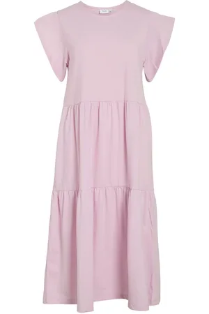 VILA Mangas Cortas Vestido Midi