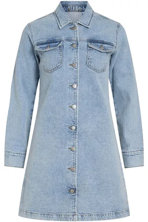VILA Vijaf, Longitud Corta Vestido Vaquero