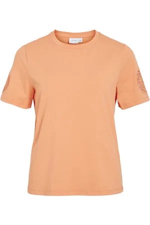VILA Viceliana, Cuello Redondo Top De Manga Corta