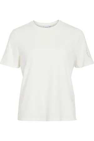 VILA Viceliana, Cuello Redondo Top De Manga Corta