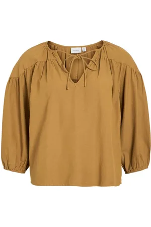 VILA Cuello En V Camiseta 3/4