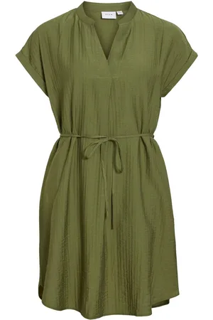 VILA Mangas Cortas Vestido Corto