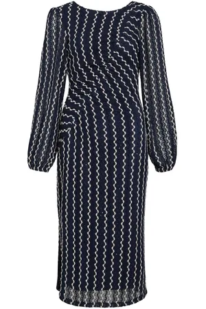 VILA Mangas Largas Vestido Midi
