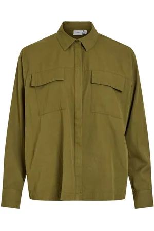VILA Mangas Largas Camisa