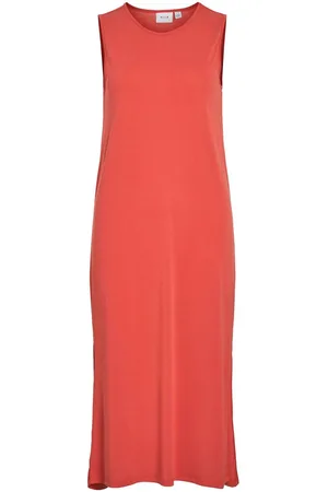 VILA Sin Mangas Vestido Midi