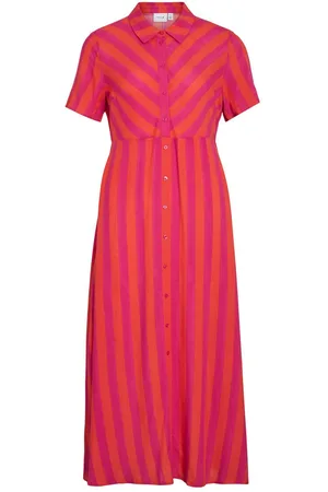 VILA Petite - Maxi Vestido Camisero