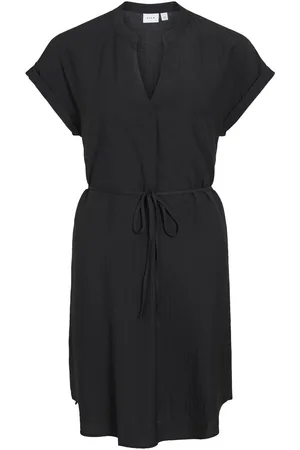 VILA Mangas Cortas Vestido Corto