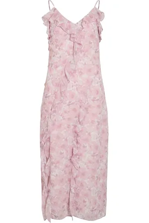 VILA Volantes Vestido Midi