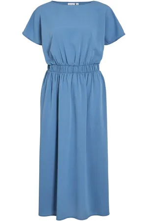VILA Mangas Cortas Vestido Midi