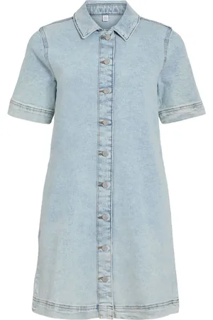 VILA Visol, Longitud Corta Vestido Vaquero
