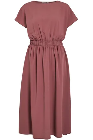 VILA Mangas Cortas Vestido Midi