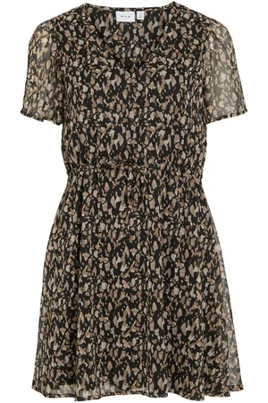VILA Vifalia, Mangas Cortas Vestido Corto