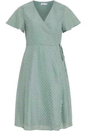 VILA Petite - Midi Vestido Envolvente
