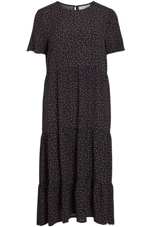 VILA Viabia, Mangas Cortas Vestido Midi