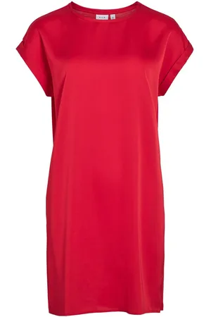 VILA Mangas Cortas Vestido Corto
