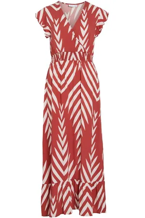 VILA Cuello En V Vestido Maxi