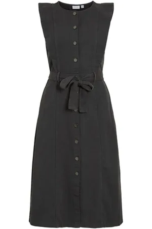 VILA Vilucianne Midi Vestido Vaquero