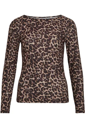 VILA Vileoa Estampado De Leopardo Top De Manga Larga