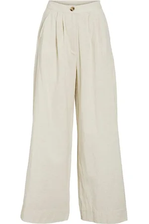 VILA Vietni De Cintura Alta Pantalones De Pierna Ancha