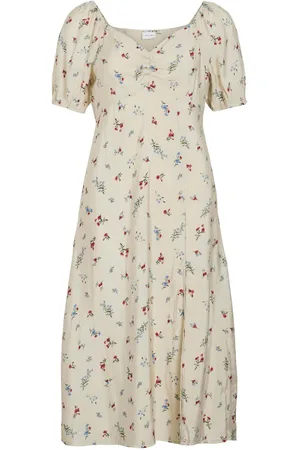 VILA Mangas Cortas Vestido Midi